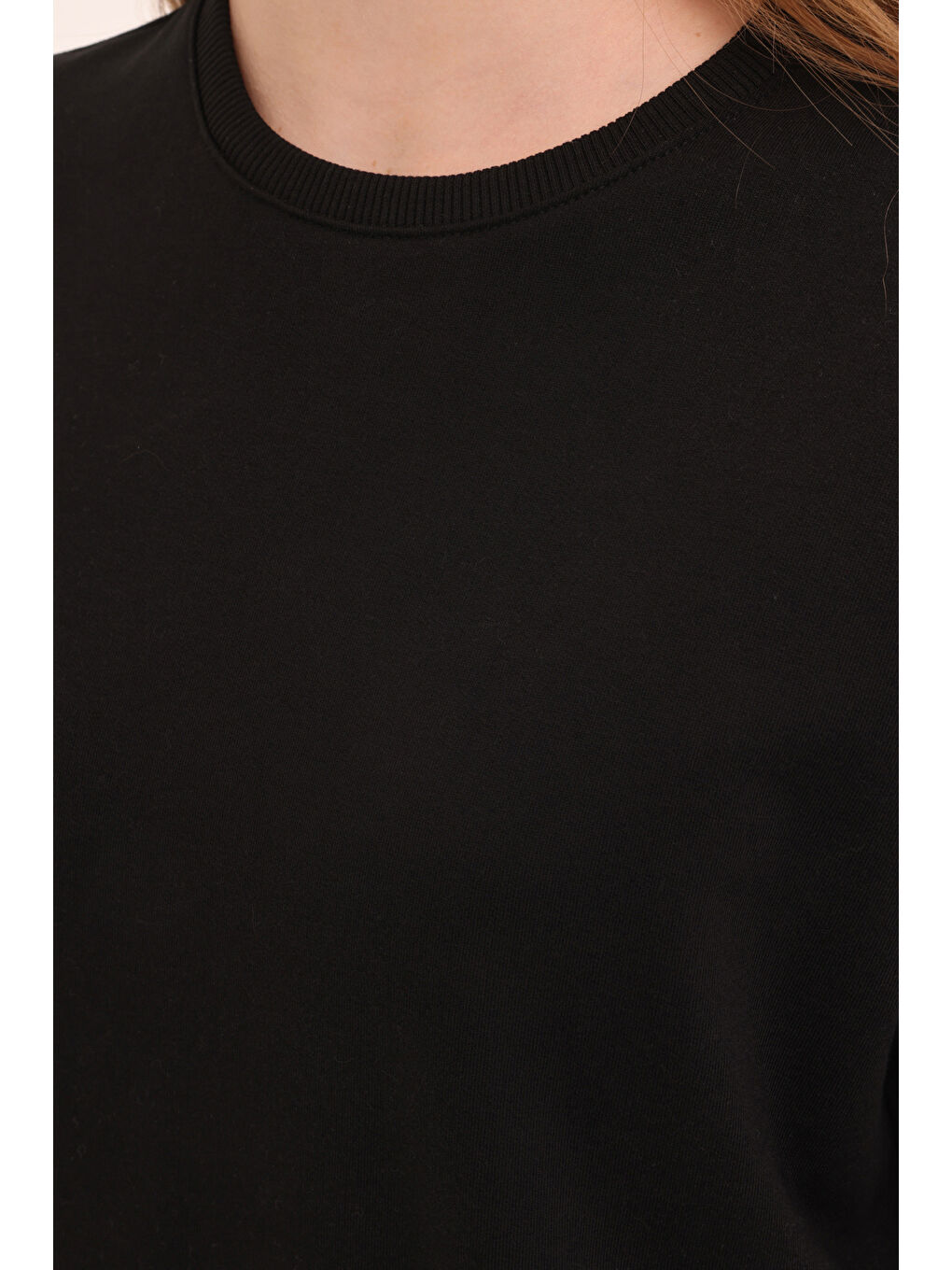 WB C NECK-YD 16SN81 4PR Siyah Kadın Sweatshirt-3