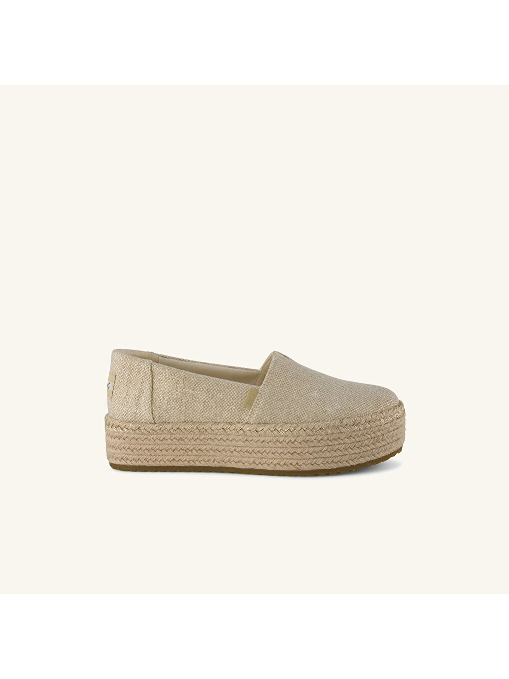 Ekru Kadın Espadril 10023059 VALENCIA Glimmer Slub Canvas