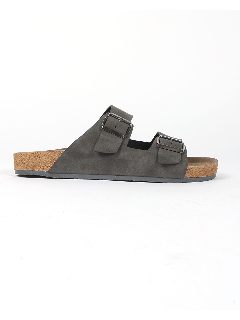 Antrasit Erkek Yazlık Çift Tokalı Terlik- AXIS-3