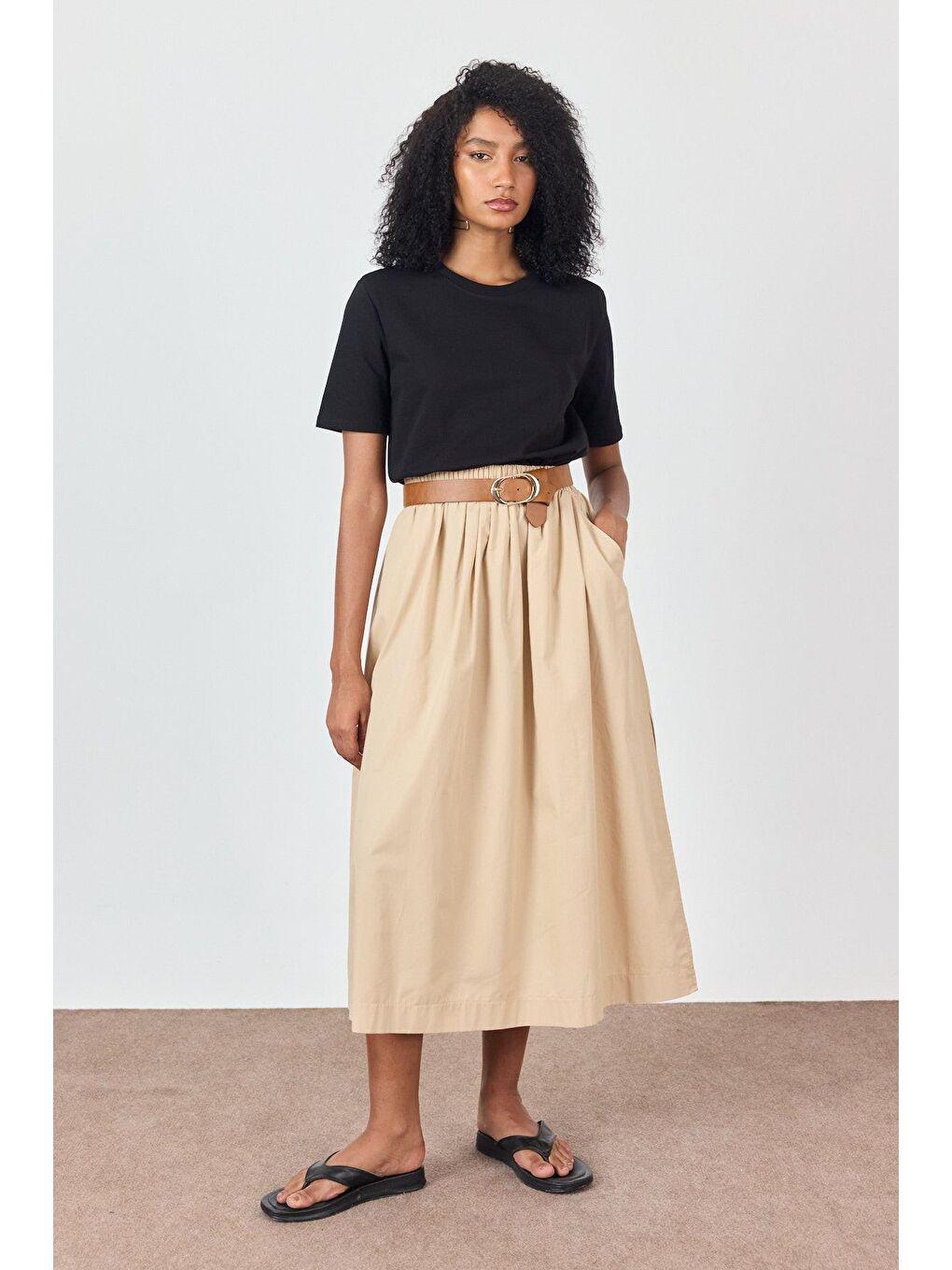 Siyah Vatkalı T-Shirt-3