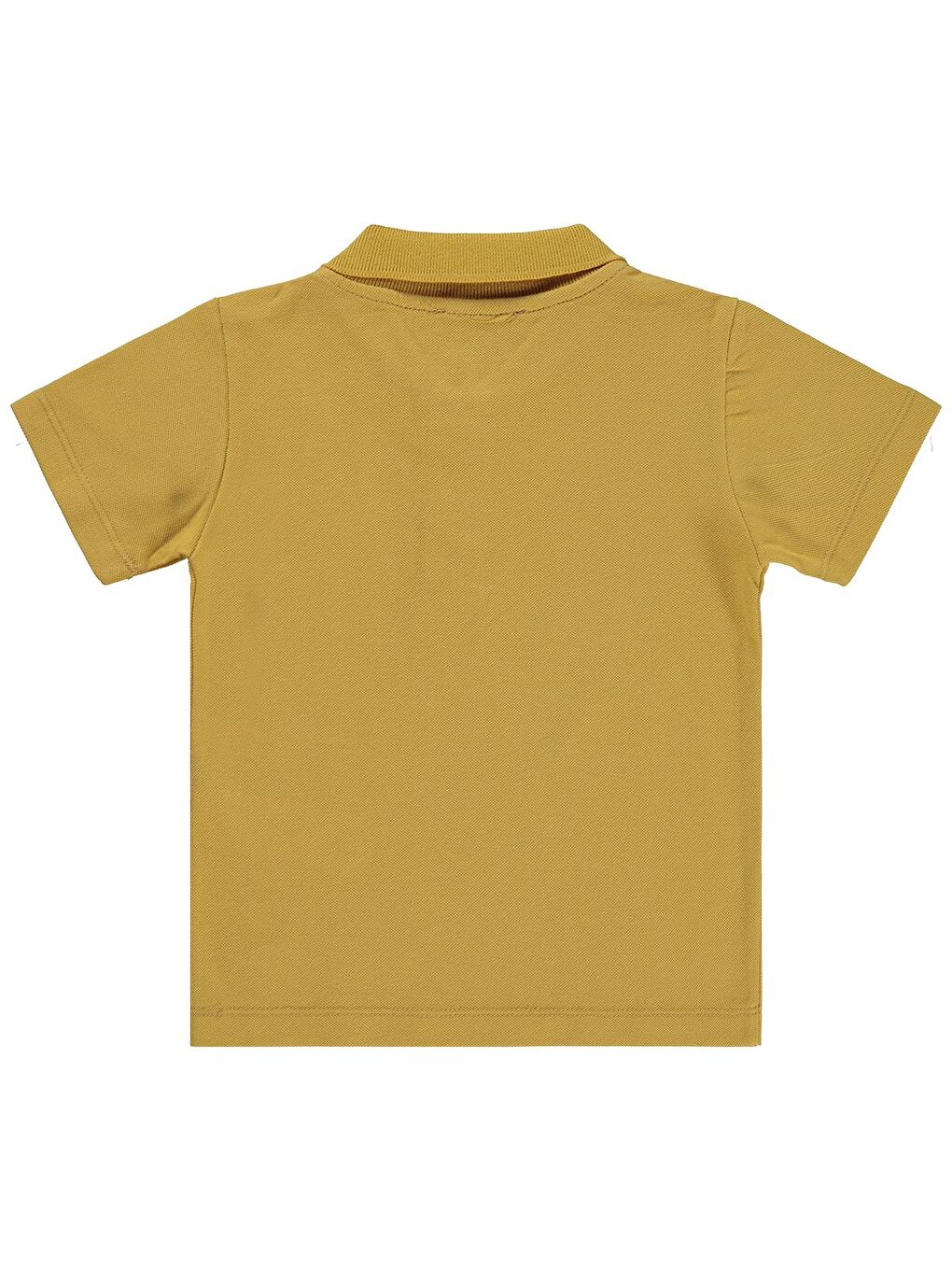 Sarı Boys Erkek Çocuk Palmiye Nakışlı Polo Yaka 2-5 Yaş Tişört - Hardal-1