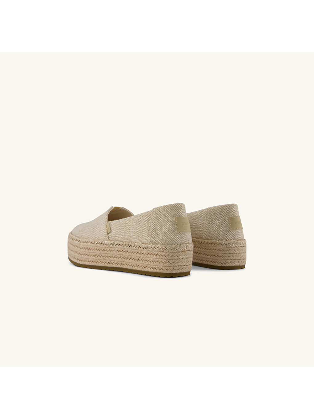 Ekru Kadın Espadril 10023059 VALENCIA Glimmer Slub Canvas-2