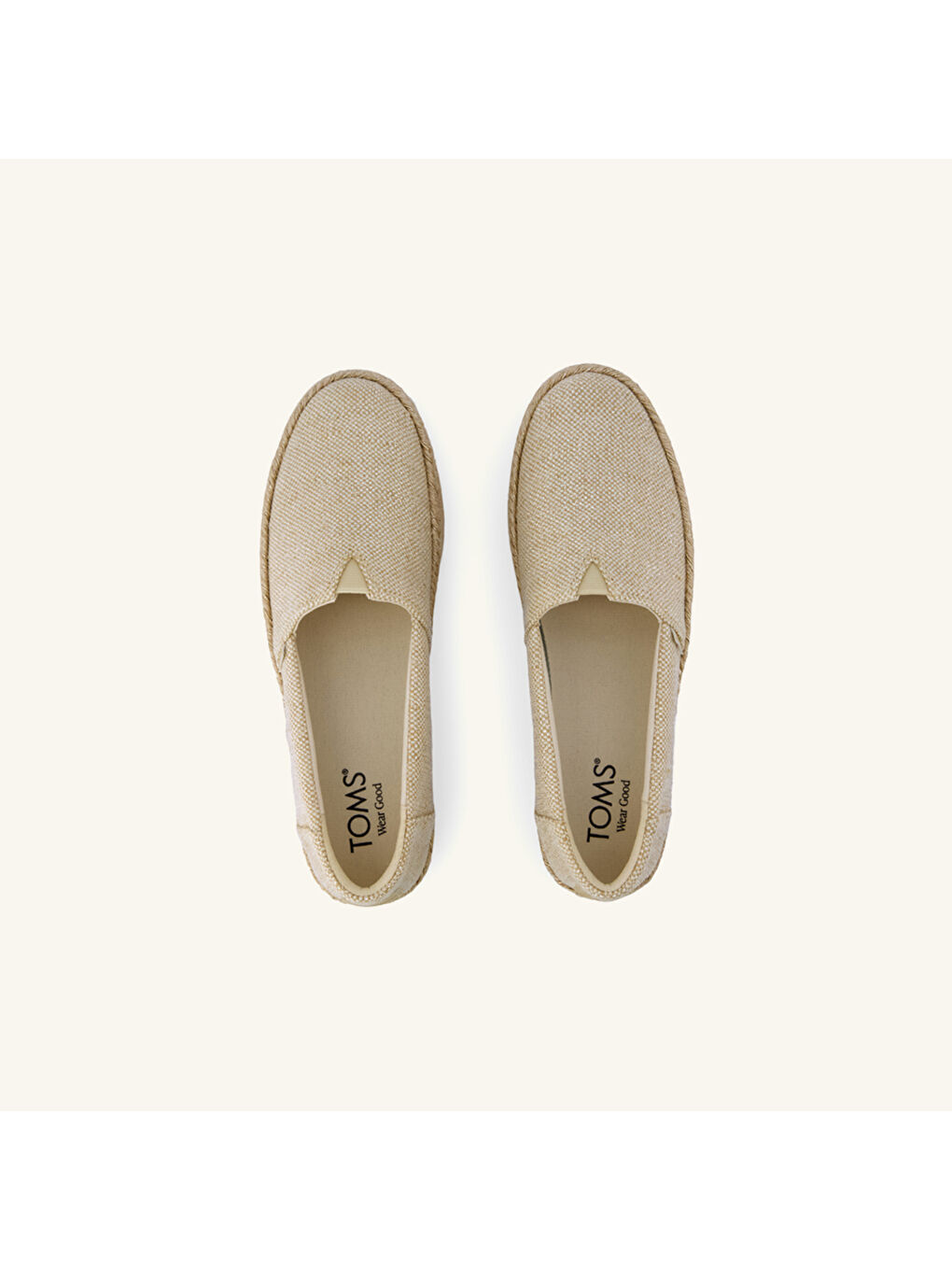 Ekru Kadın Espadril 10023059 VALENCIA Glimmer Slub Canvas-3