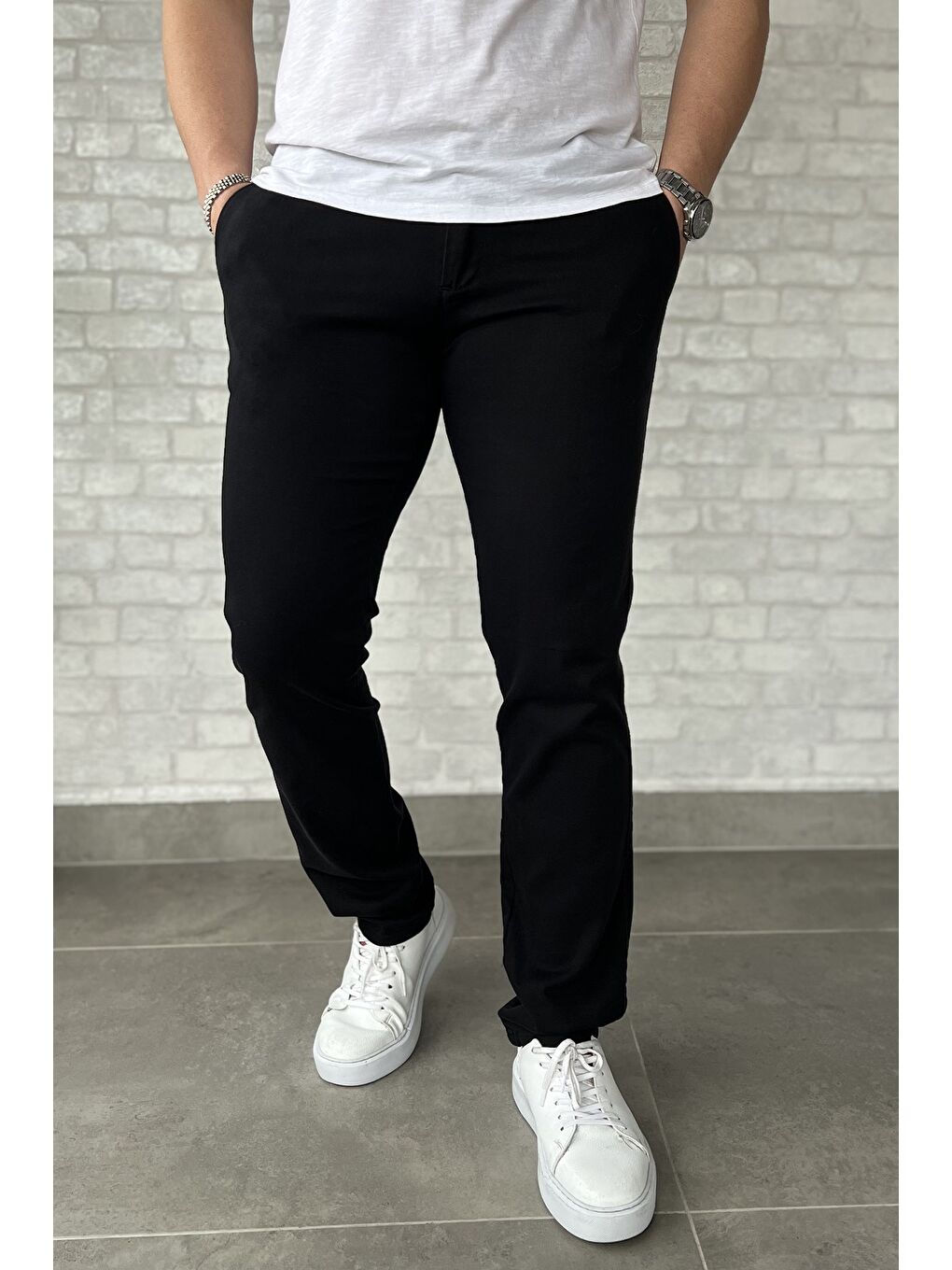 Siyah Erkek Gabardin Pantolon