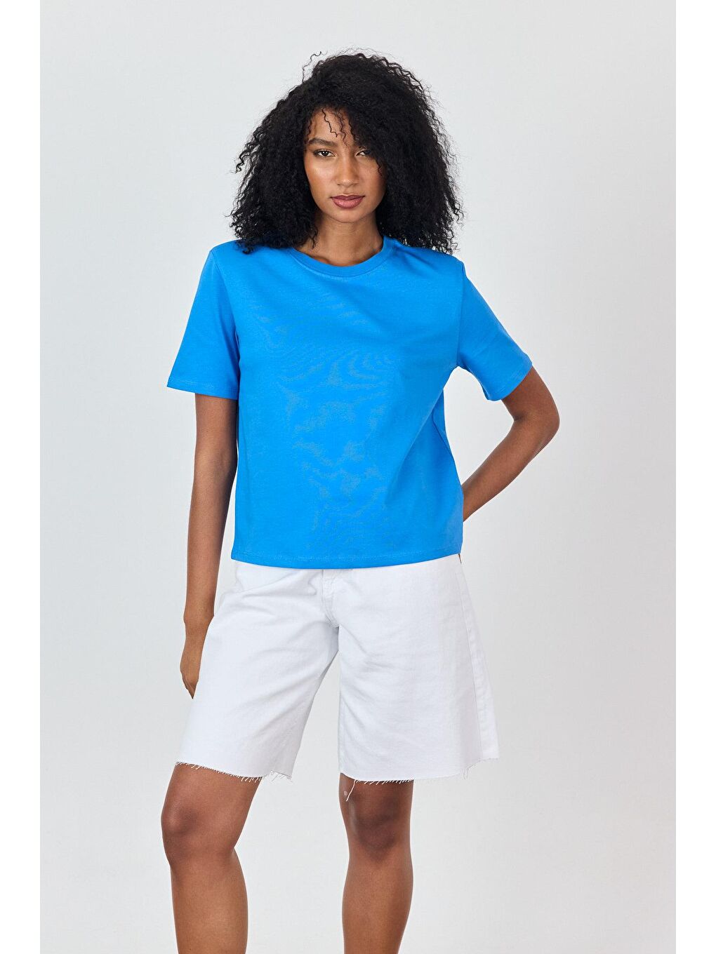 Turkuaz Vatkalı T-Shirt