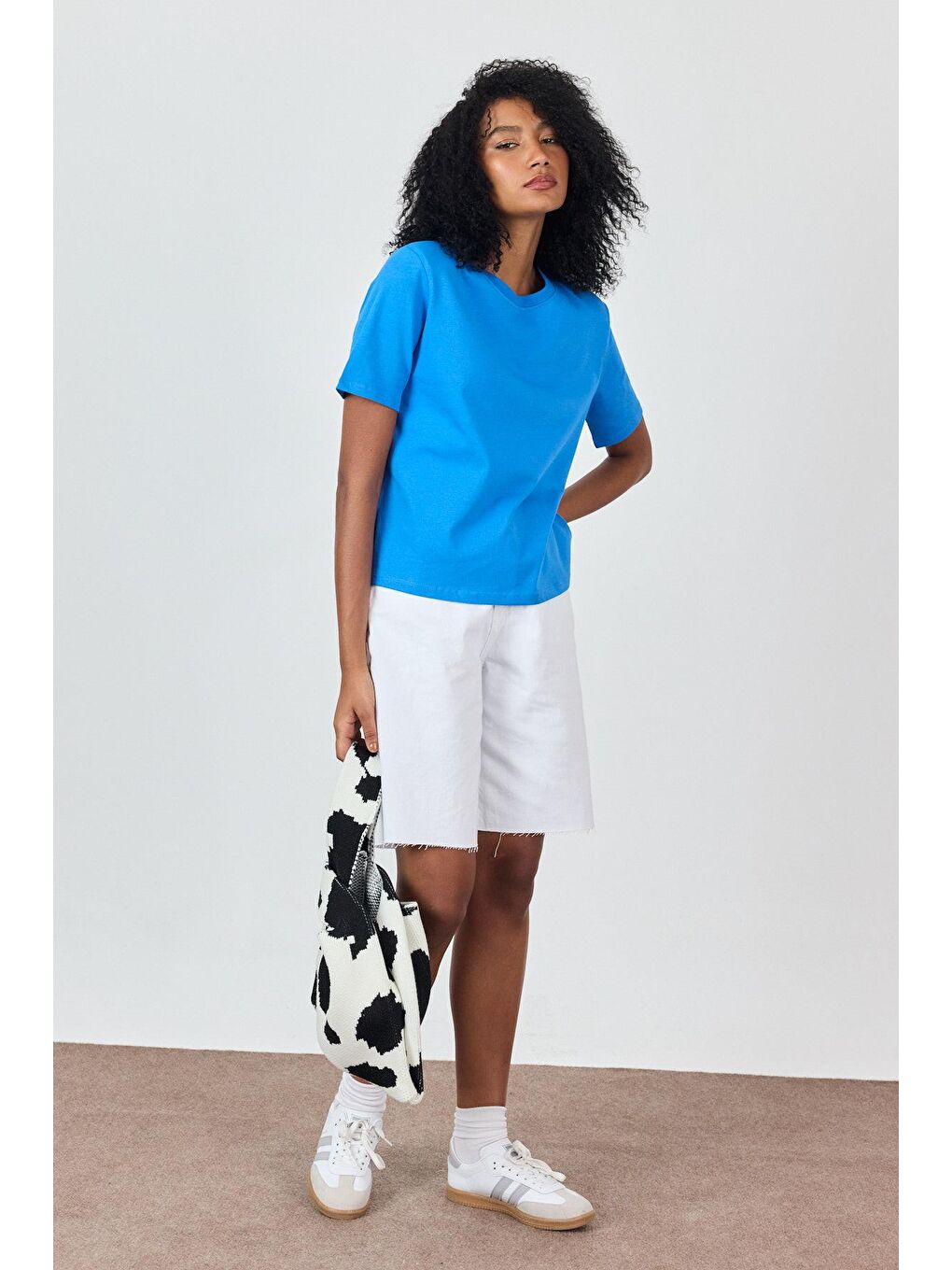 Turkuaz Vatkalı T-Shirt-3