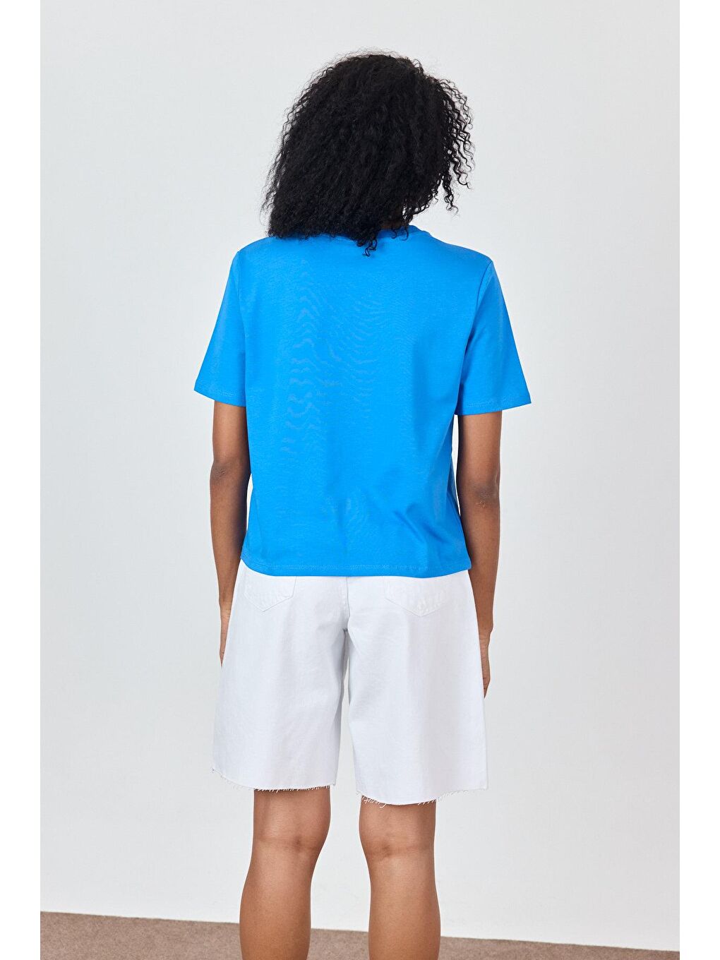 Turkuaz Vatkalı T-Shirt-5