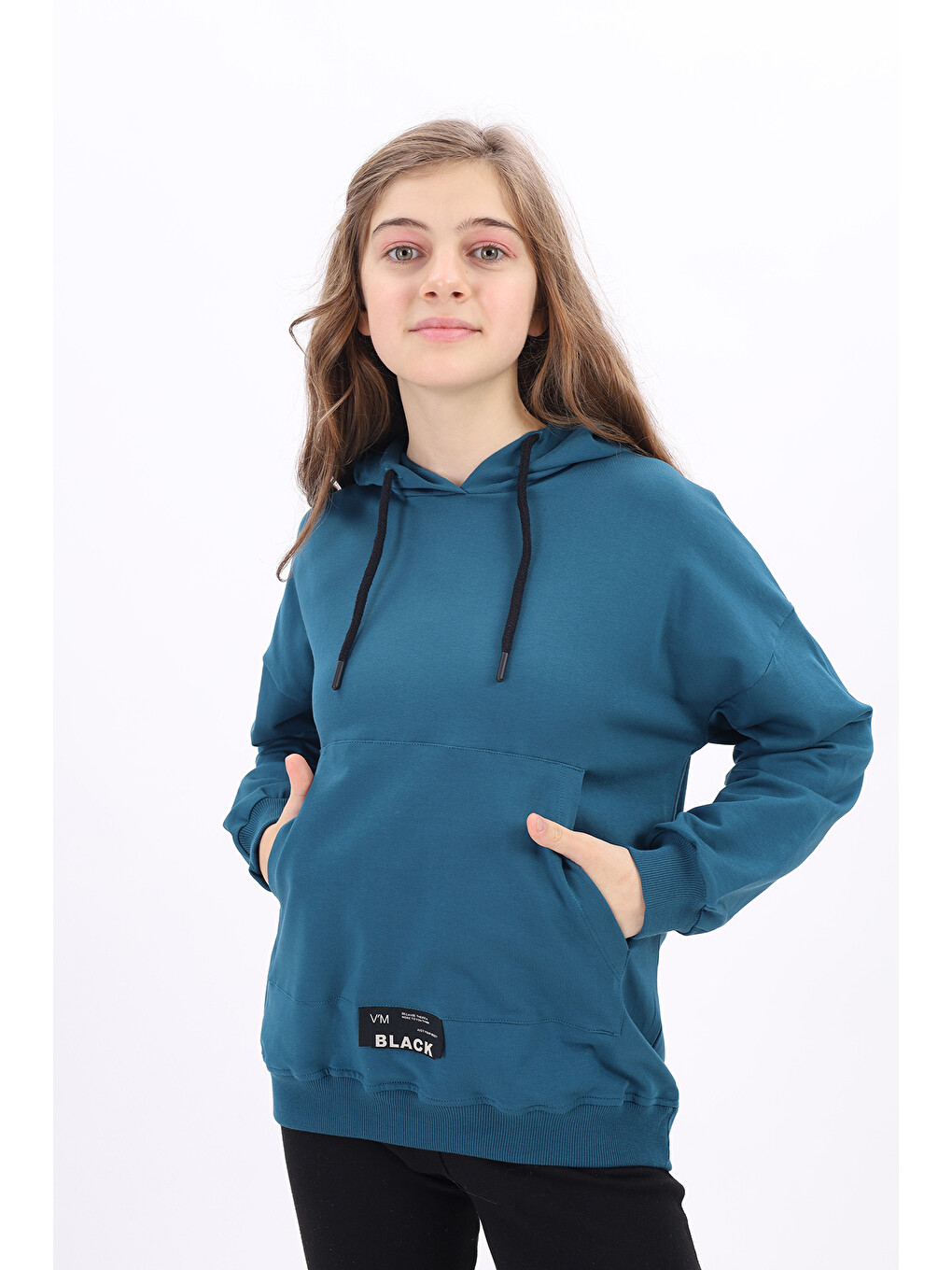 Petrol Kız Çocuk Sweatshirt-3