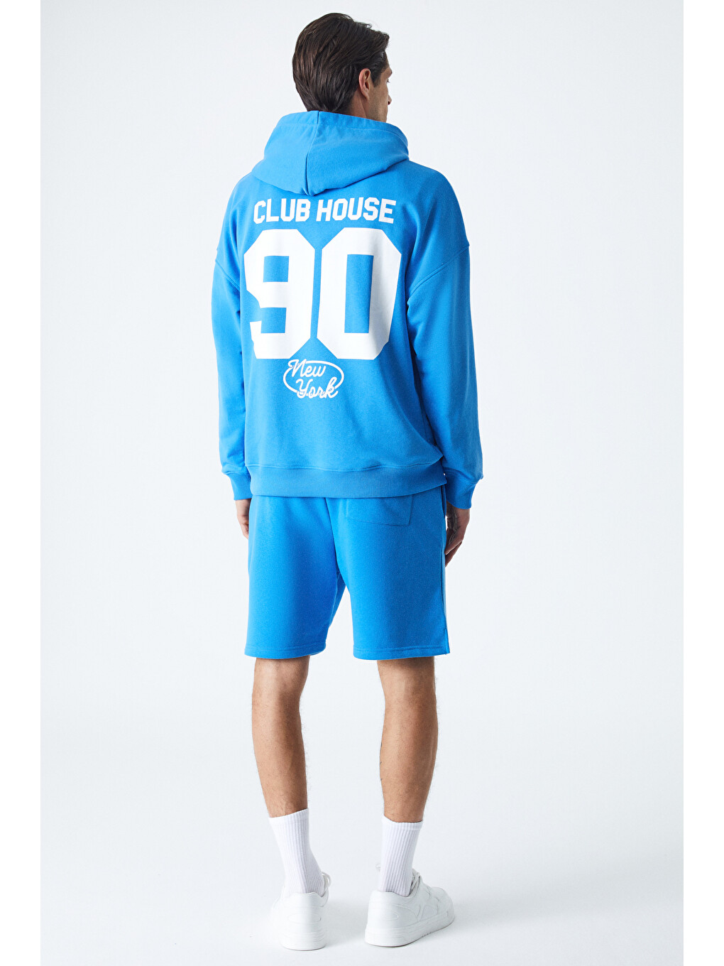 Mavi Agassı Erkek Yumuşacık Kumaşlı Saks Sweatshirt-6