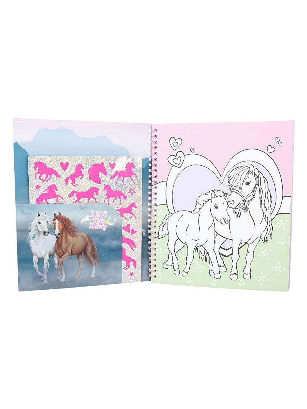 Miss Melody Çift Taraflı Payetli Boyama Kitabı 12756-1