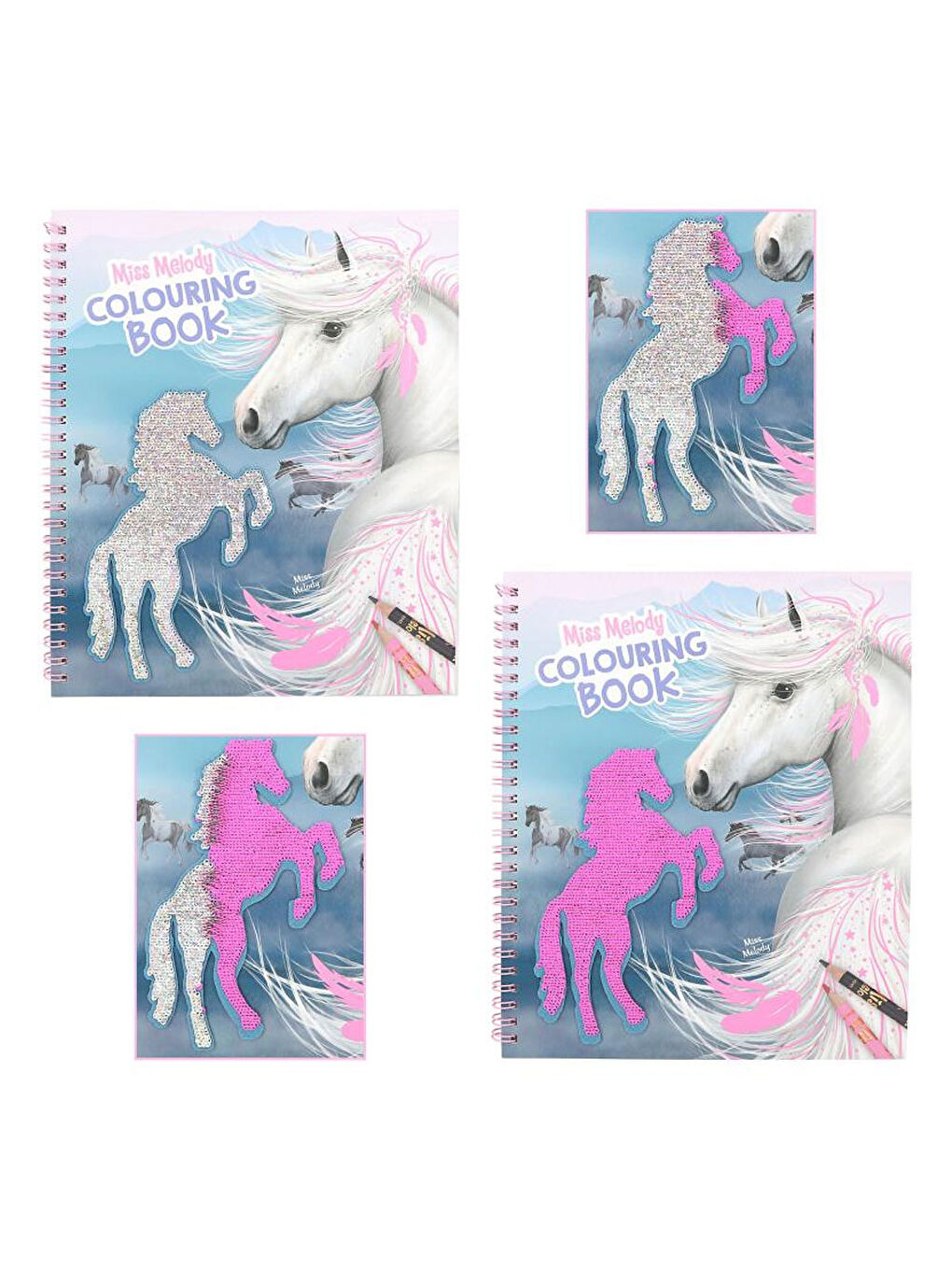 Miss Melody Çift Taraflı Payetli Boyama Kitabı 12756-2