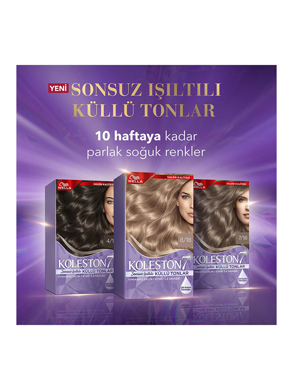 Wella Renksiz Koleston Supreme Saç Boyası 7/1 Küllü Kumral - 4