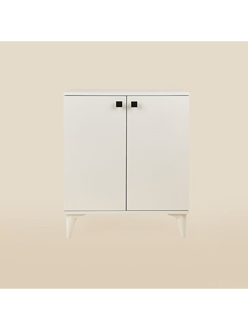 Okyanus 2 Kapak 4 Raflı Ayakkabılık - Beyaz - 87,5x33x70 Cm-3