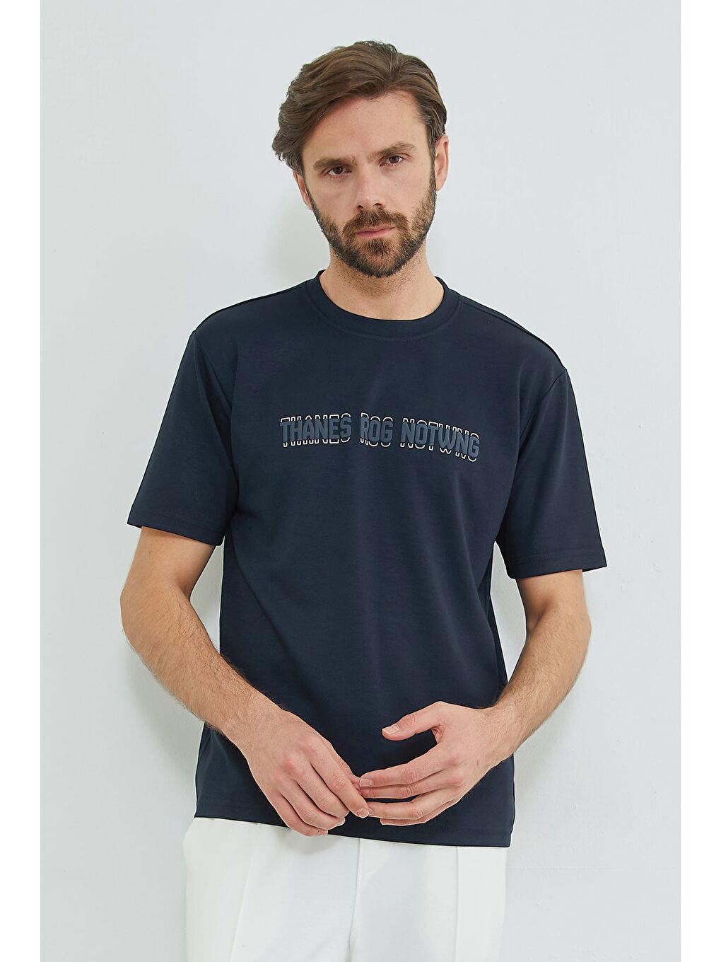 Ekru Beli Lastikli Çimalı Modal Pantolon-2