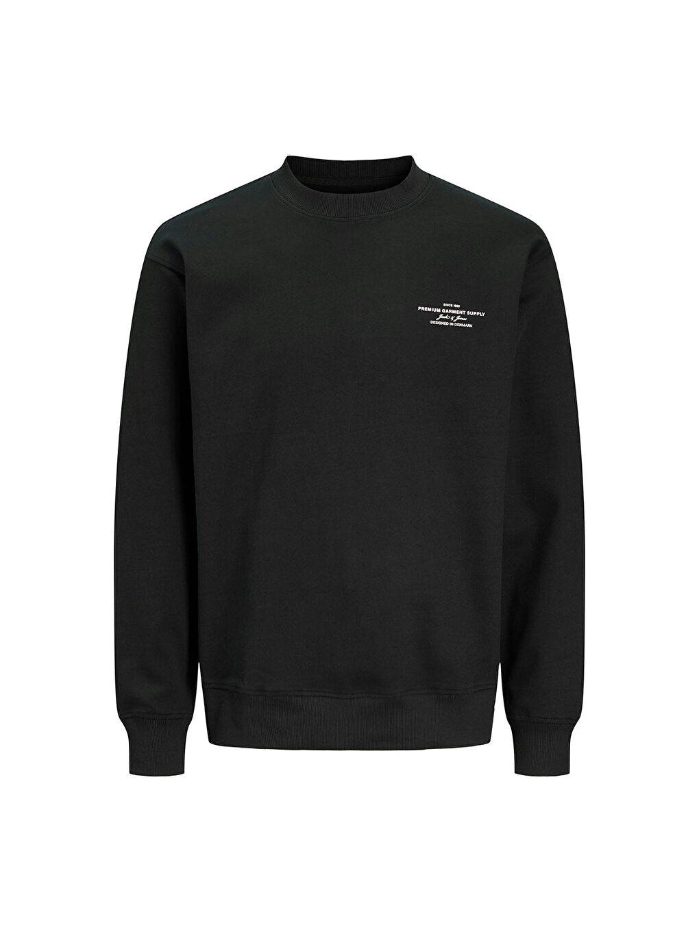 Jack & Jones Blachad Branding Erkek Siyah Yuvarlak Yaka Sweatshirt - 4