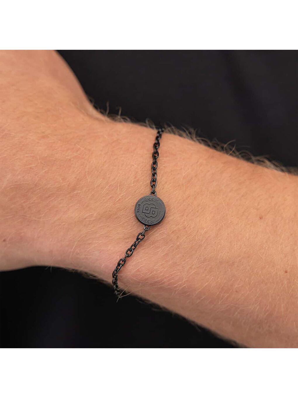 Siyah HBJ1580764M Erkek Bileklik-2