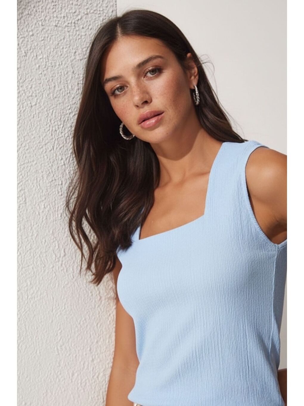 Mavi Kadın Atlet Bluz-2