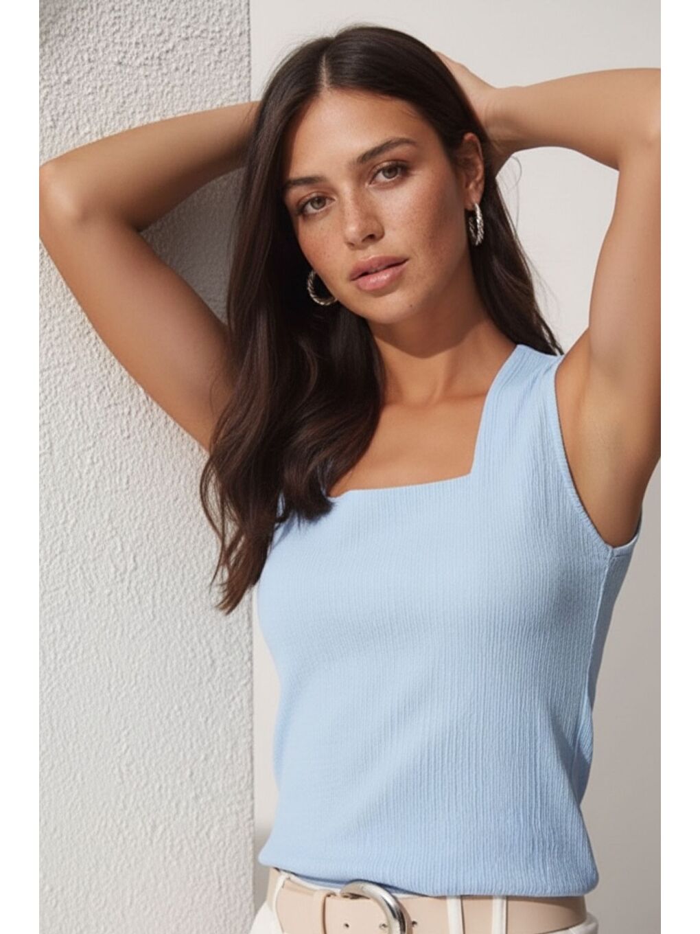 Mavi Kadın Atlet Bluz-3