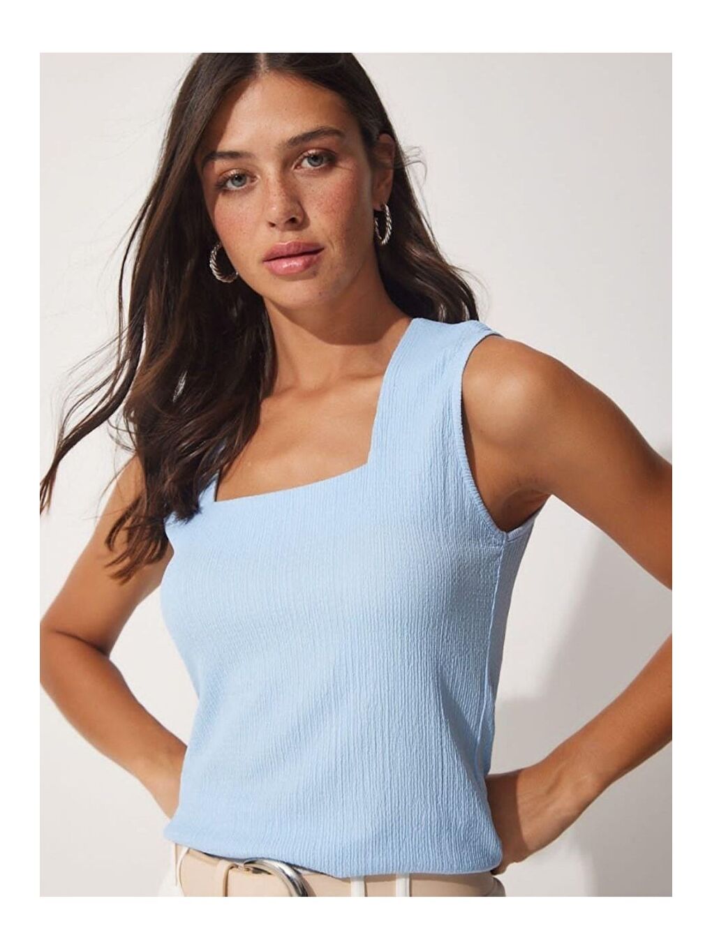 Mavi Kadın Atlet Bluz-5