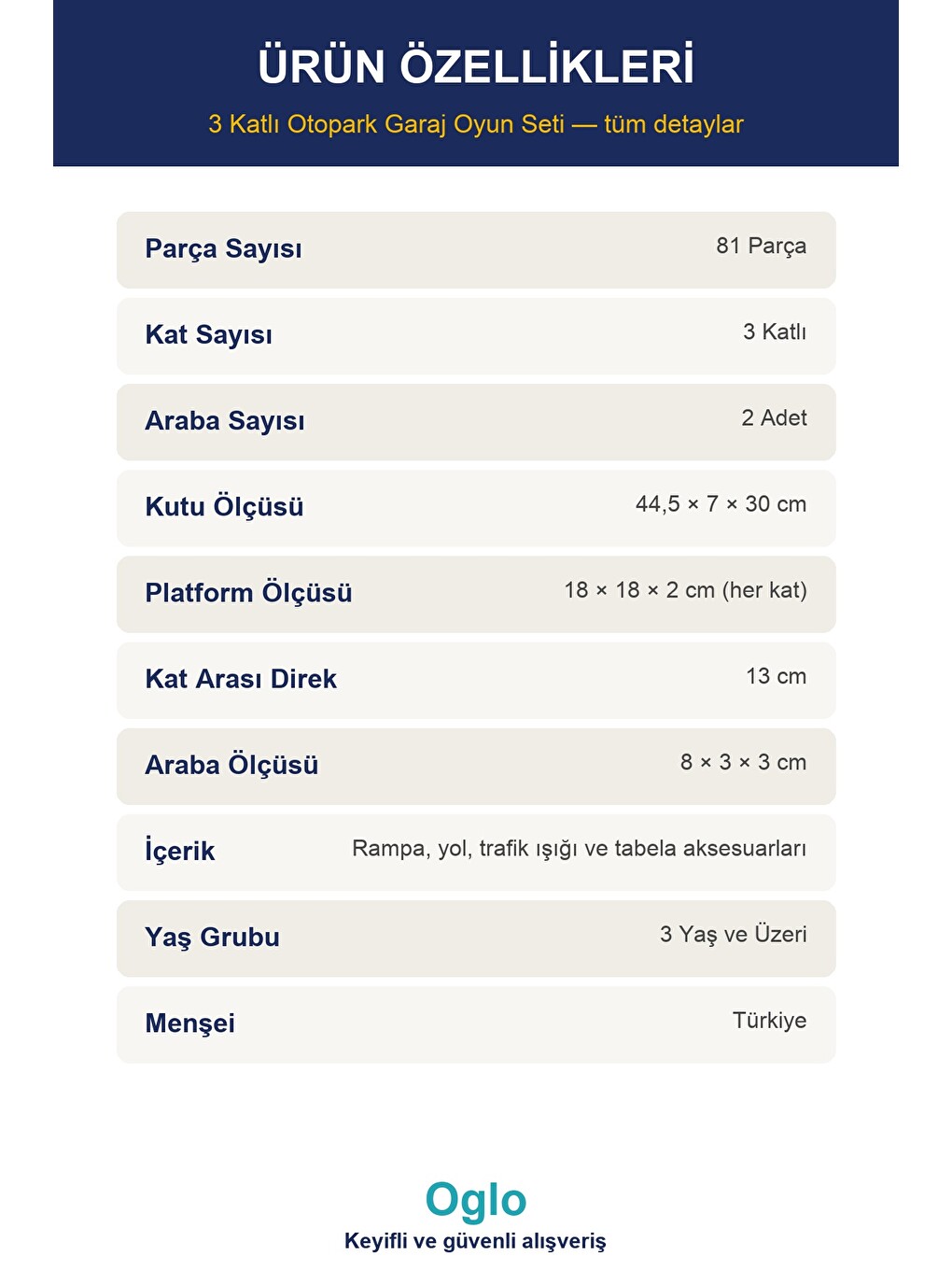 3 Katlı Otopark Garaj Oyun Seti 81 Parça 2 Araba Rampalı-7