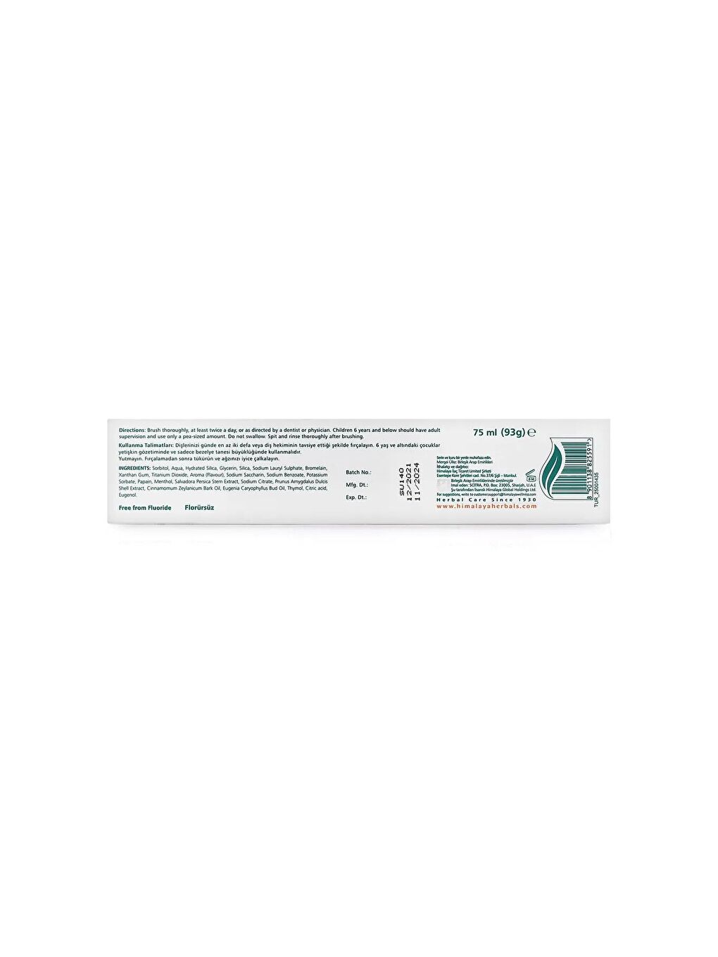 Himalaya Since 1930 Sparkly White Beyazlatıcı Diş Macunu, Bitkisel, Vejetaryen, Florürsüz, Parabensiz, 75 Ml 3 Adet - 1