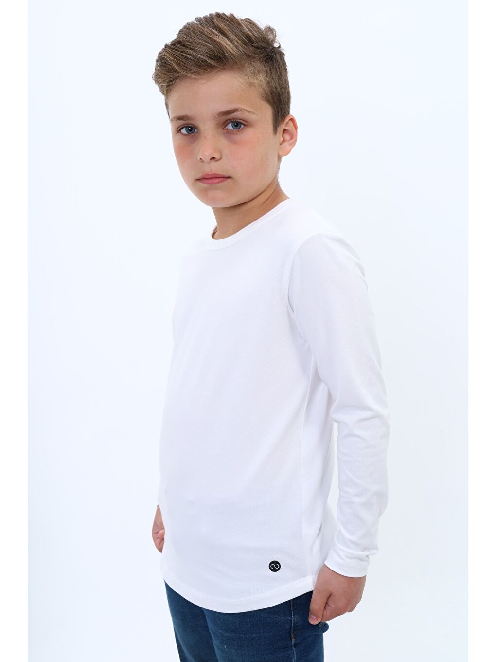 Ekru Erkek Çocuk Baskılı Tişört-1