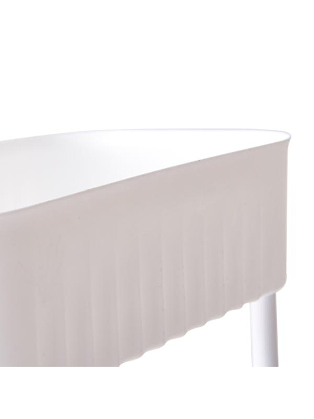 İki Katlı Tekerlekli Banyo Rafı - Beyaz - 45x27x17 cm-5