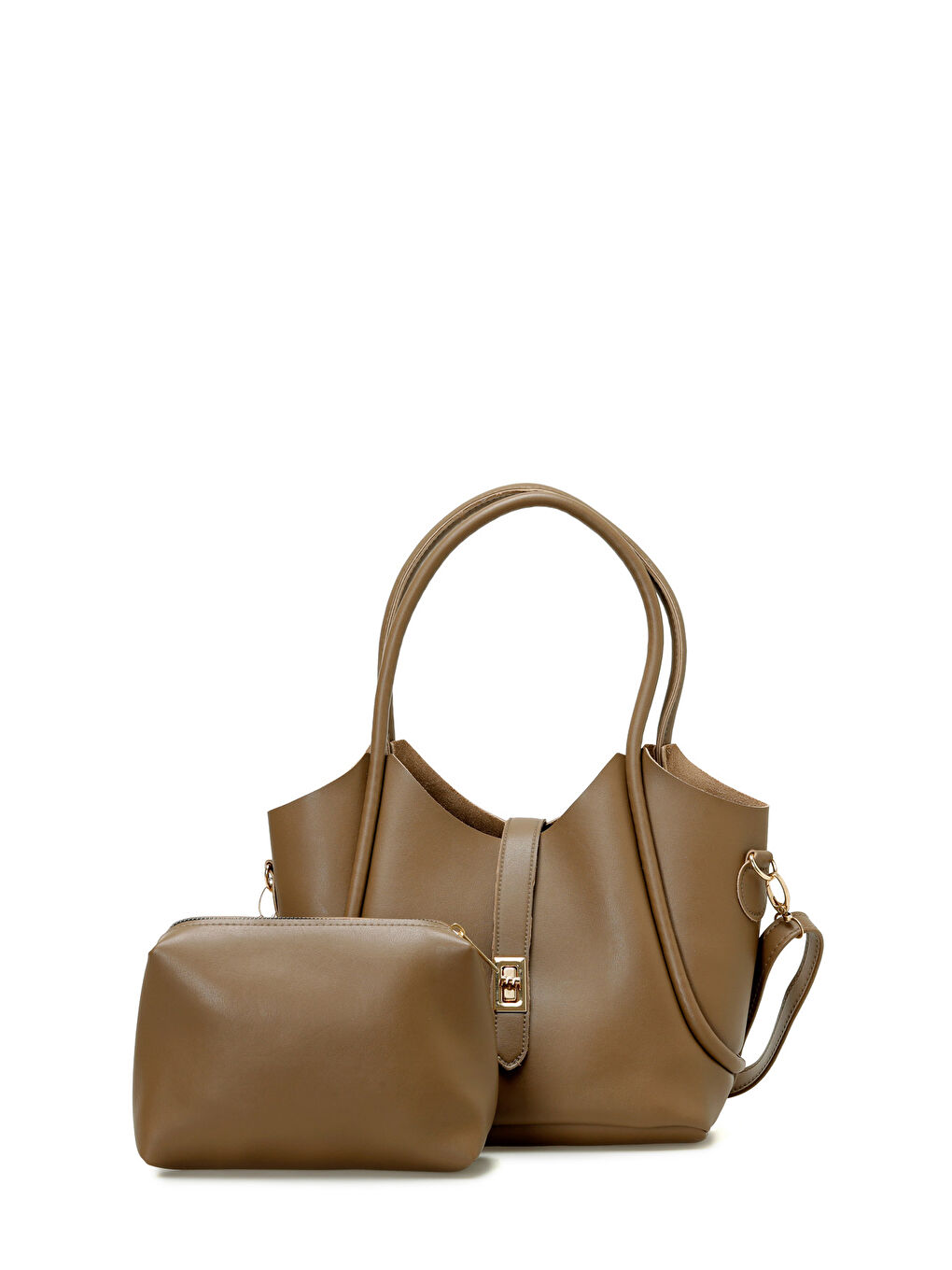 Bej CLT PRM KLTLI OMZ 5PR Vizon Kadın Omuz Çantası