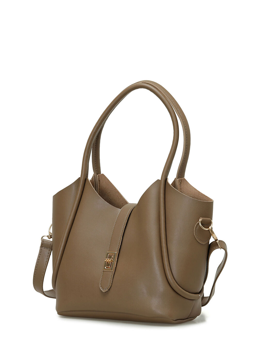 Bej CLT PRM KLTLI OMZ 5PR Vizon Kadın Omuz Çantası-1