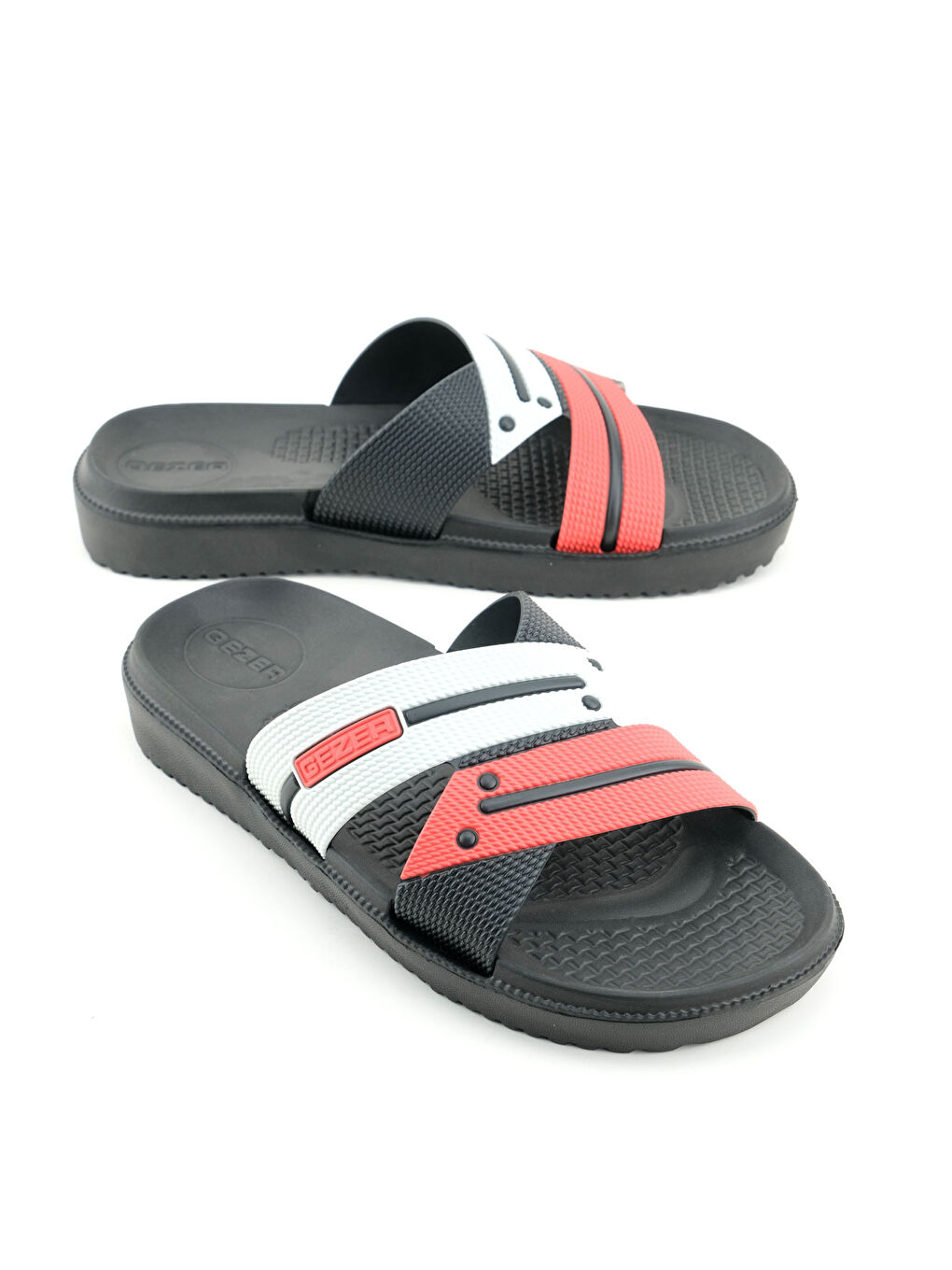 Siyah Yazlık Erkek Eva Islak Zemine Uygun Ev Banyo Bahçe Havuz Terlik