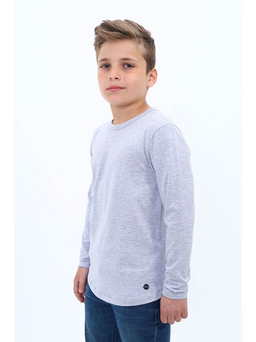 Gri Erkek Çocuk Baskılı Tişört-2