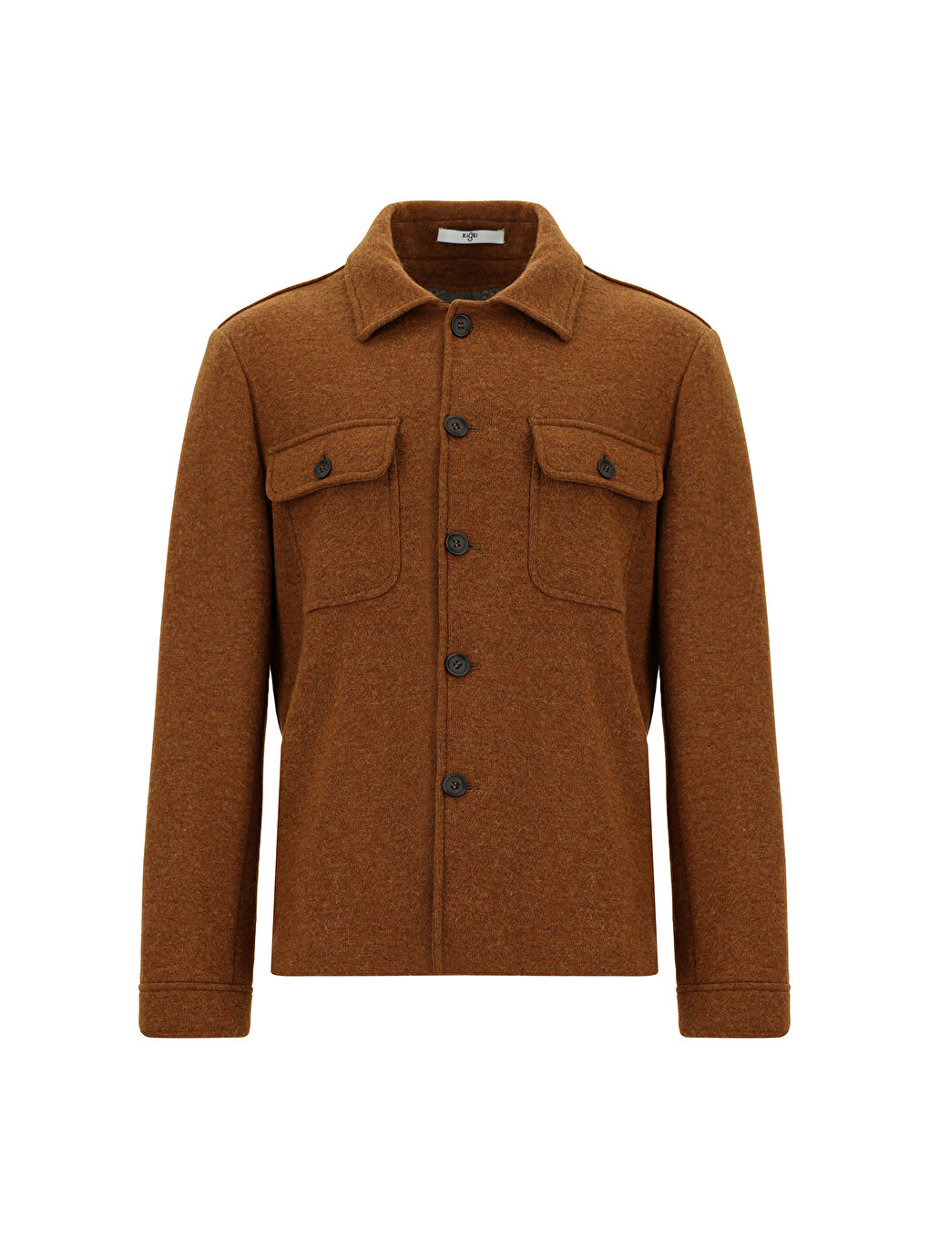 Kahverengi Regular Fit Yünlü Spor Ceket-4