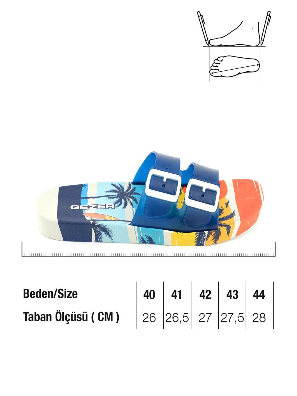 Lacivert Erkek Yazlık Islak Zemine Uygun Ev Banyo Bahçe Havuz Rahat Taban Terlik-1