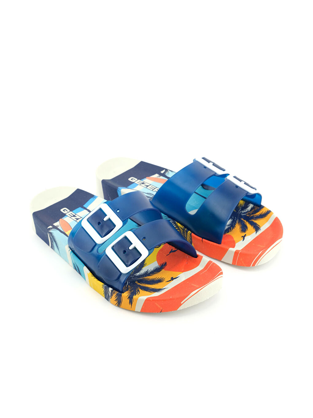 Lacivert Erkek Yazlık Islak Zemine Uygun Ev Banyo Bahçe Havuz Rahat Taban Terlik-2