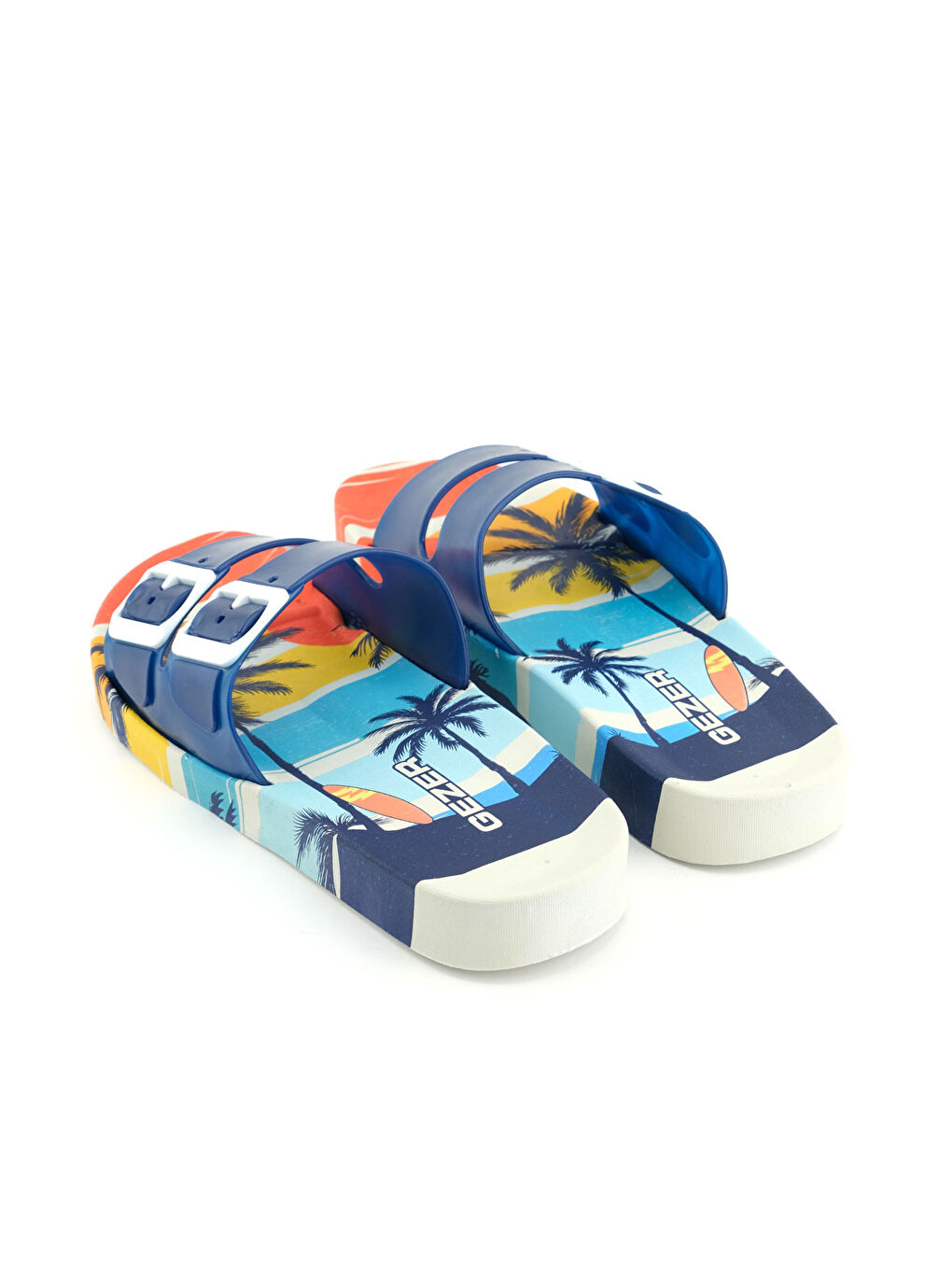 Lacivert Erkek Yazlık Islak Zemine Uygun Ev Banyo Bahçe Havuz Rahat Taban Terlik-3