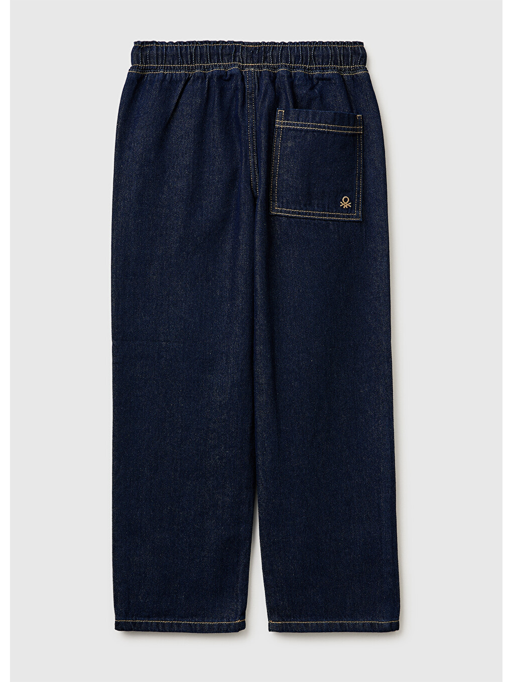 Mavi Erkek Çocuk Koyu Denim Beli Ve Paçası Büzgülü Denim Pantolon-1
