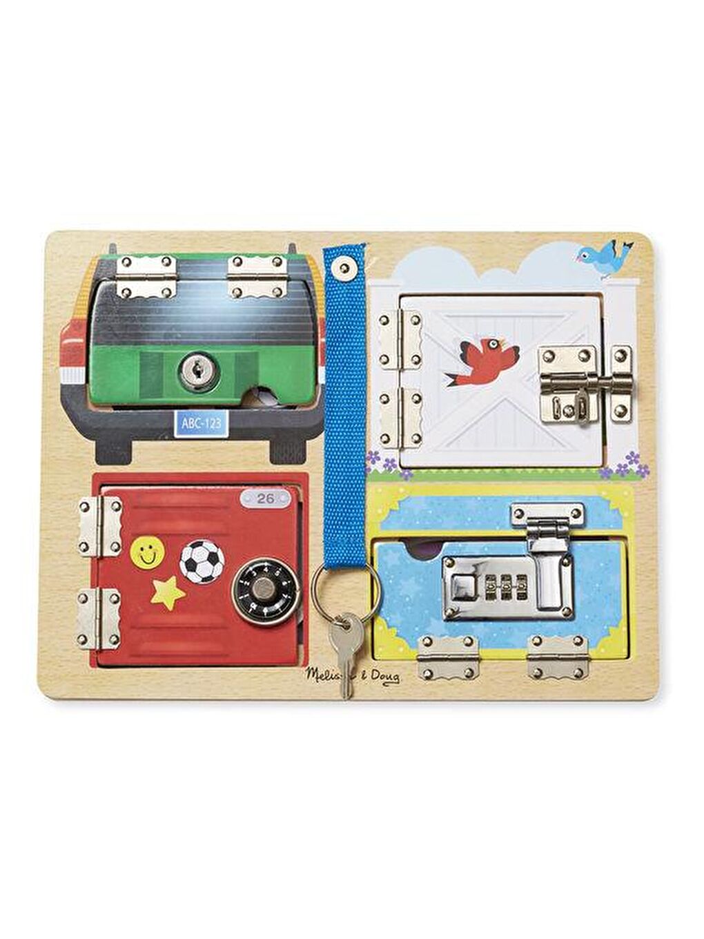 Melissa and Doug Karışık Ahşap Kilit ve Çilingir Tahtası - 3