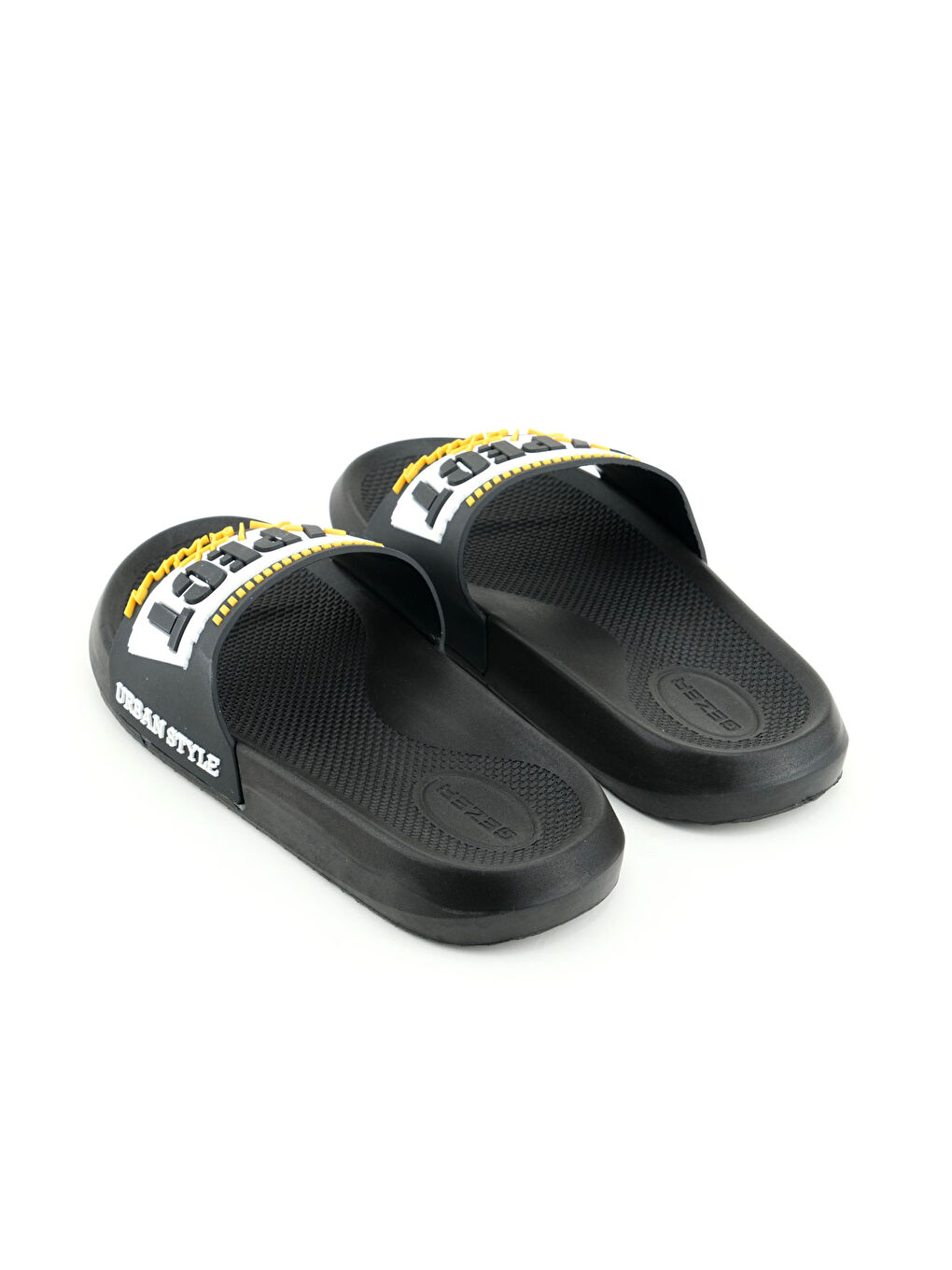 Siyah Erkek Yazlık PU Rahat Taban Ev Banyo Bahçe Havuz Plaj Terlik-3