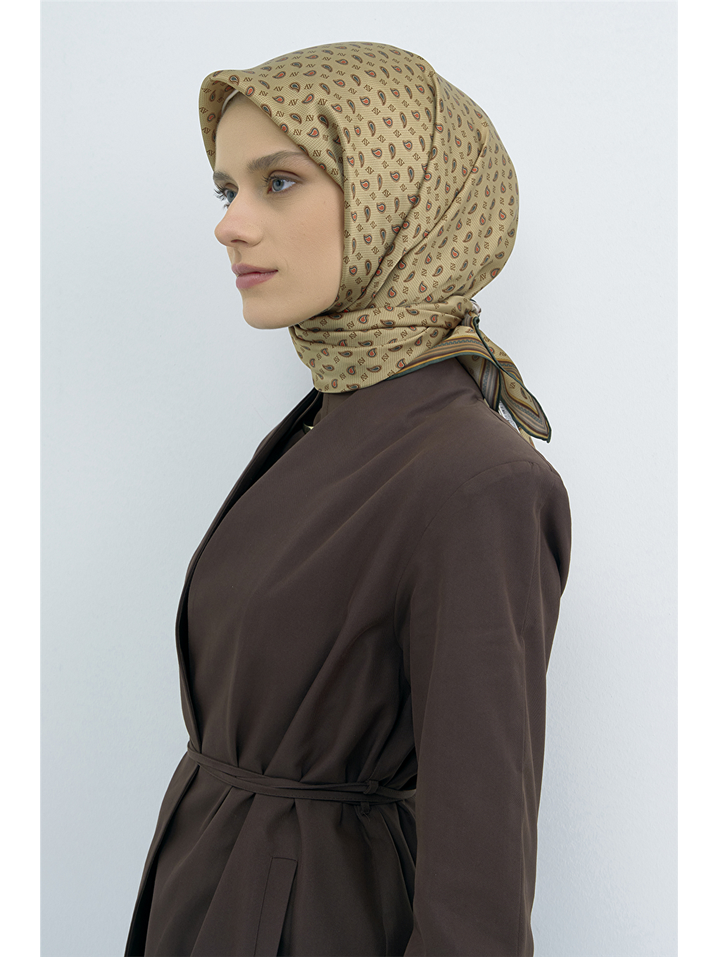 Sarı Saf İpek Sura Eşarp 9548D 81-2