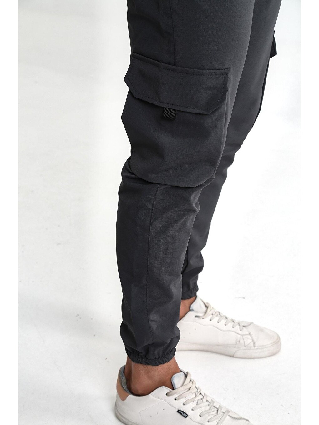 Sarı Erkek Paraşüt Kumaş Tarz Cepli Paça Ve Bel Lastikli Jogger Spor Pantolon-1