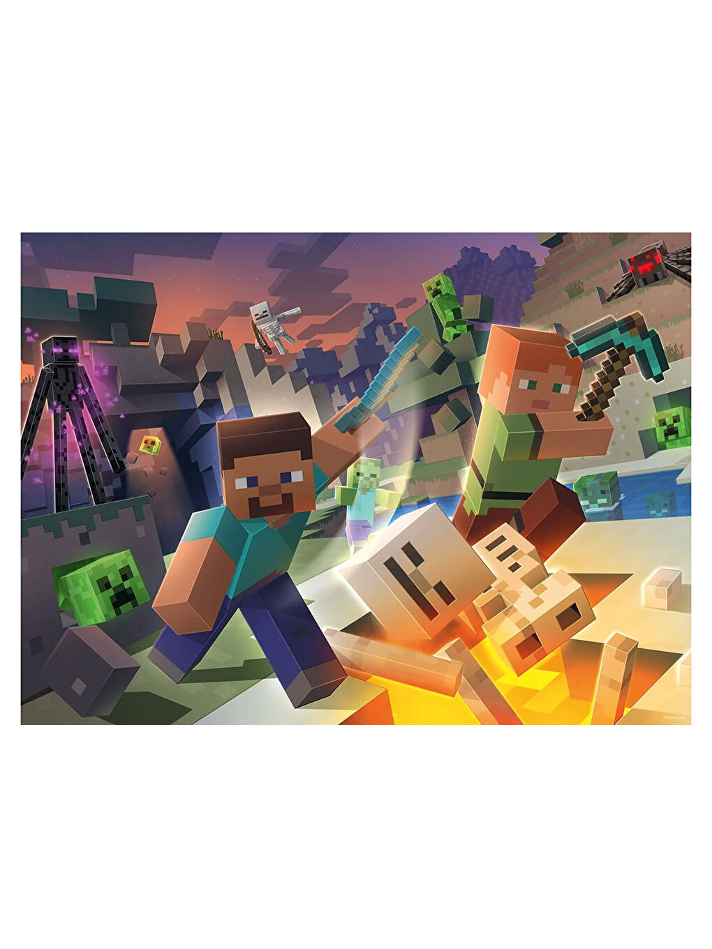 Çocuk Puzzle 100 Parça Minecraft 133338-1