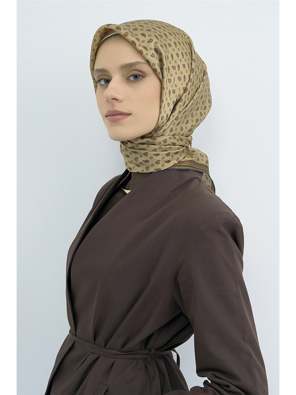 Sarı Saf İpek Sura Eşarp 9548D 81-3