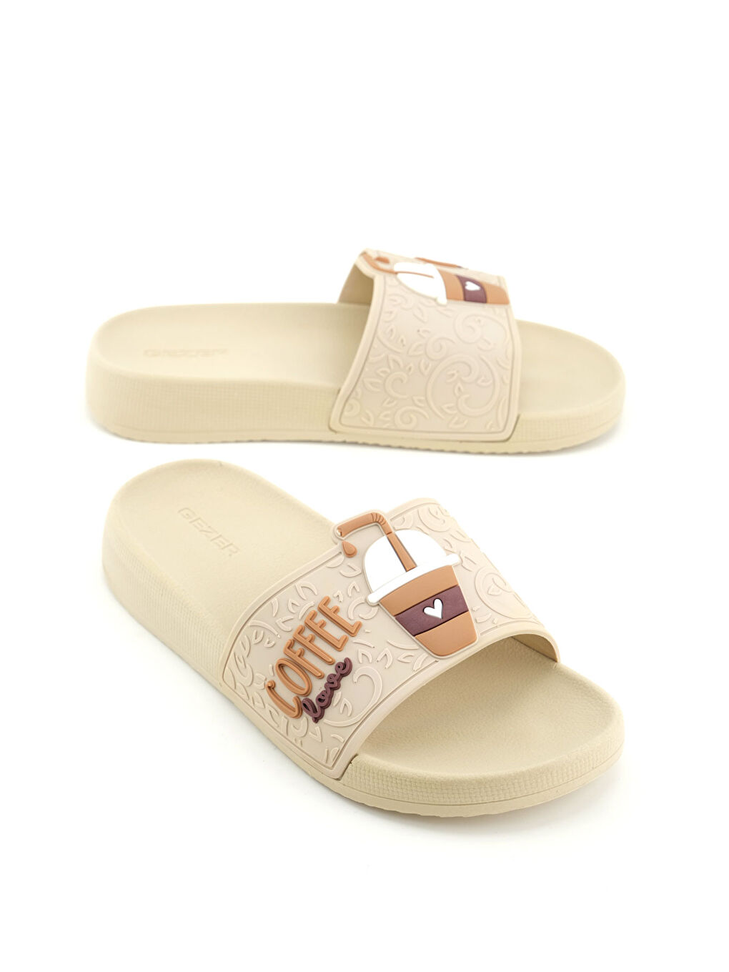 Ekru Kadın Yazlık PU Islak Zemine Uygun Ev Bahçe Banyo Havuz Terlik