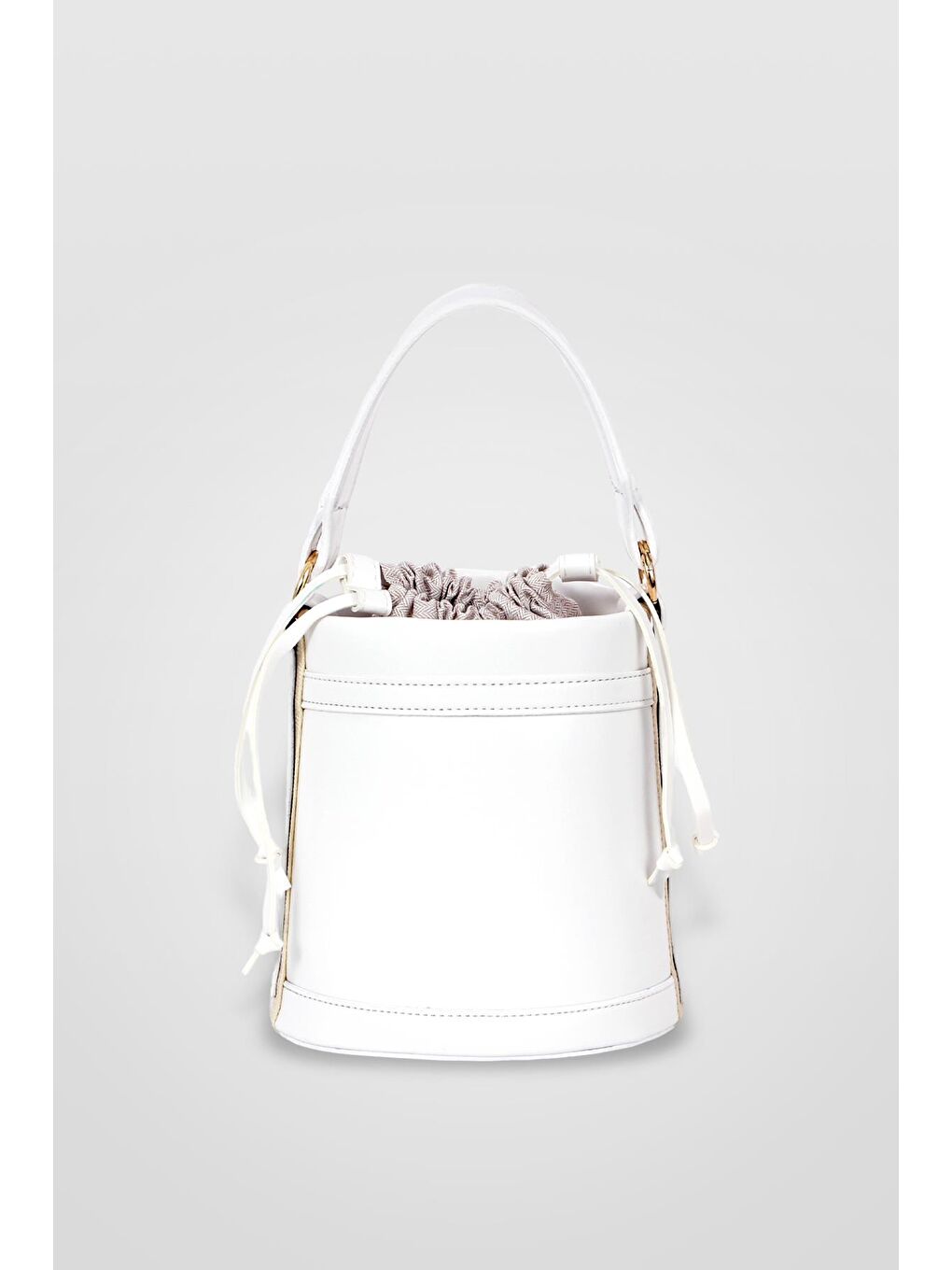 Beyaz Rice Muadil Kova Sade Kadın Omuz Çantası BP 4853O