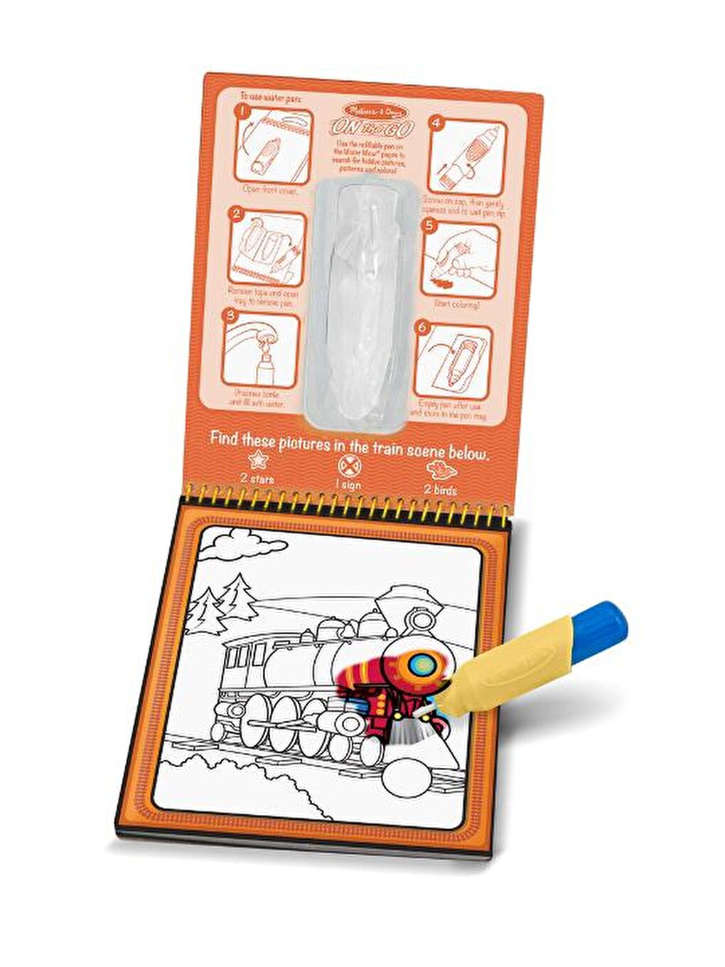 Melissa and Doug Karışık Water Wow! Su ile Boyama Kitabı - Araçlar - 2