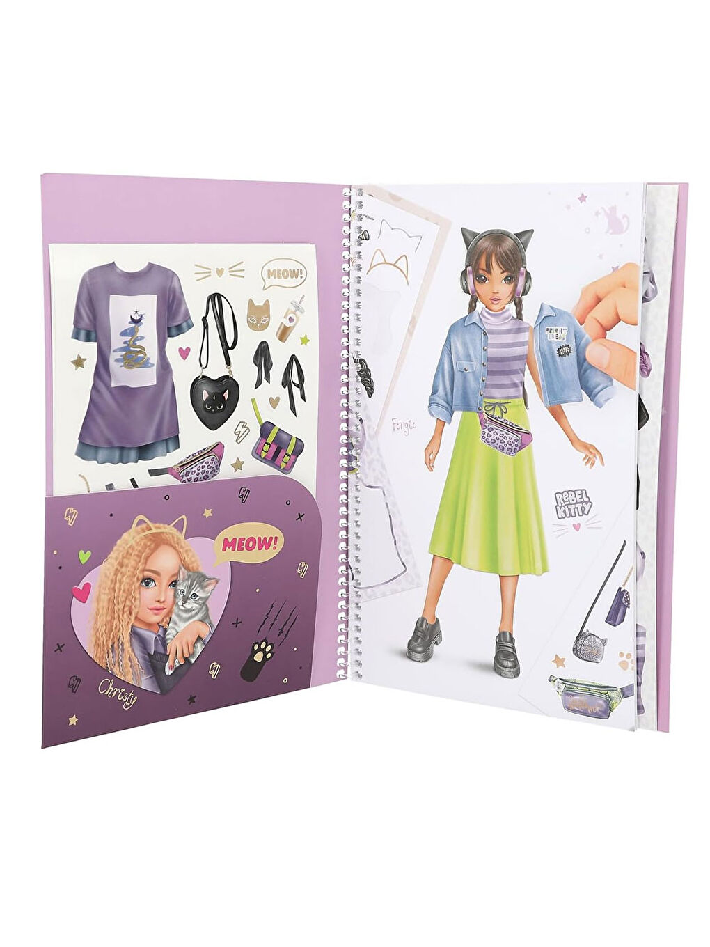 Beni Giydir Çıkartma Kitabı Rebel Kitty 13387-3