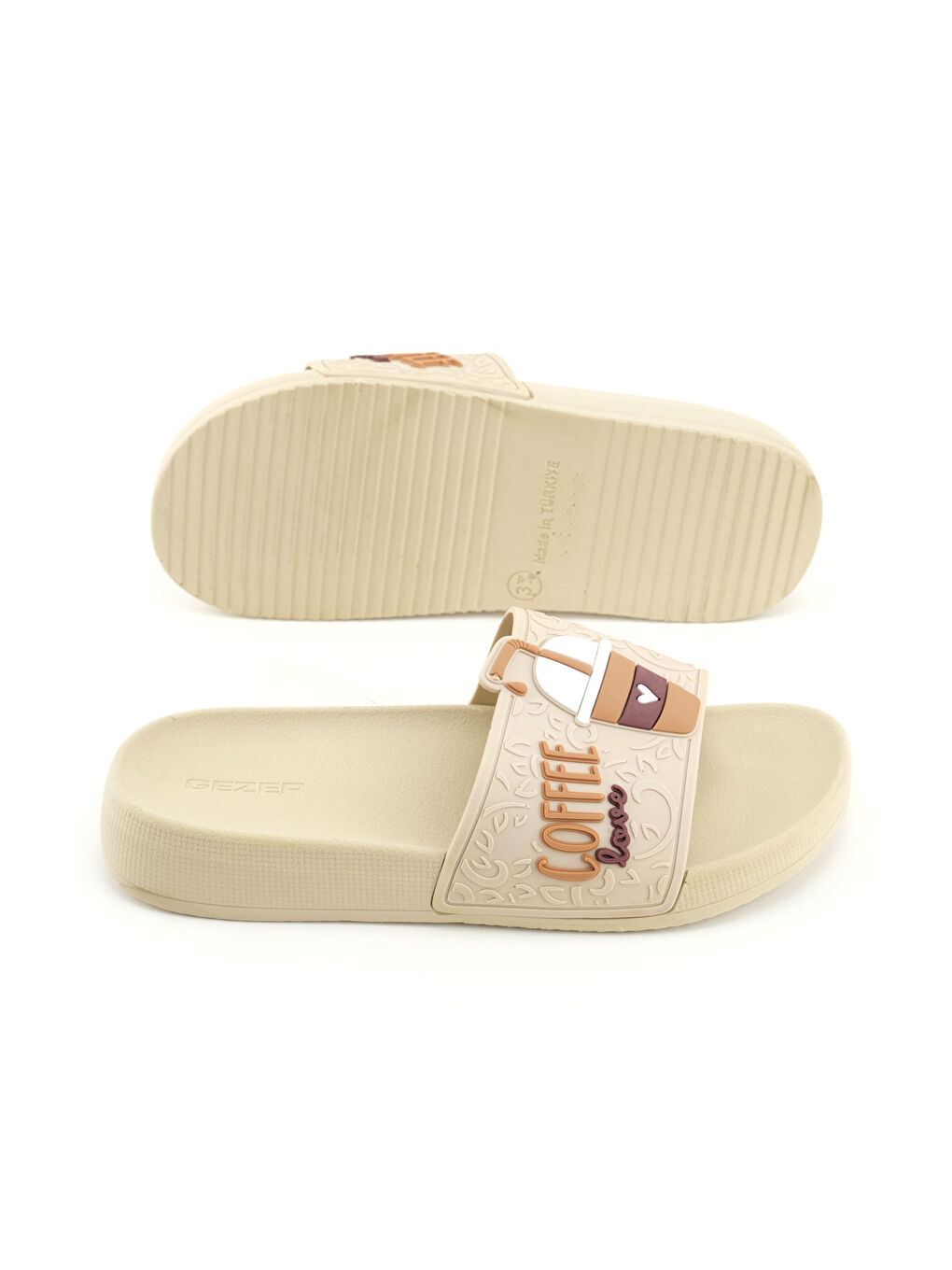 Ekru Kadın Yazlık PU Islak Zemine Uygun Ev Bahçe Banyo Havuz Terlik-4