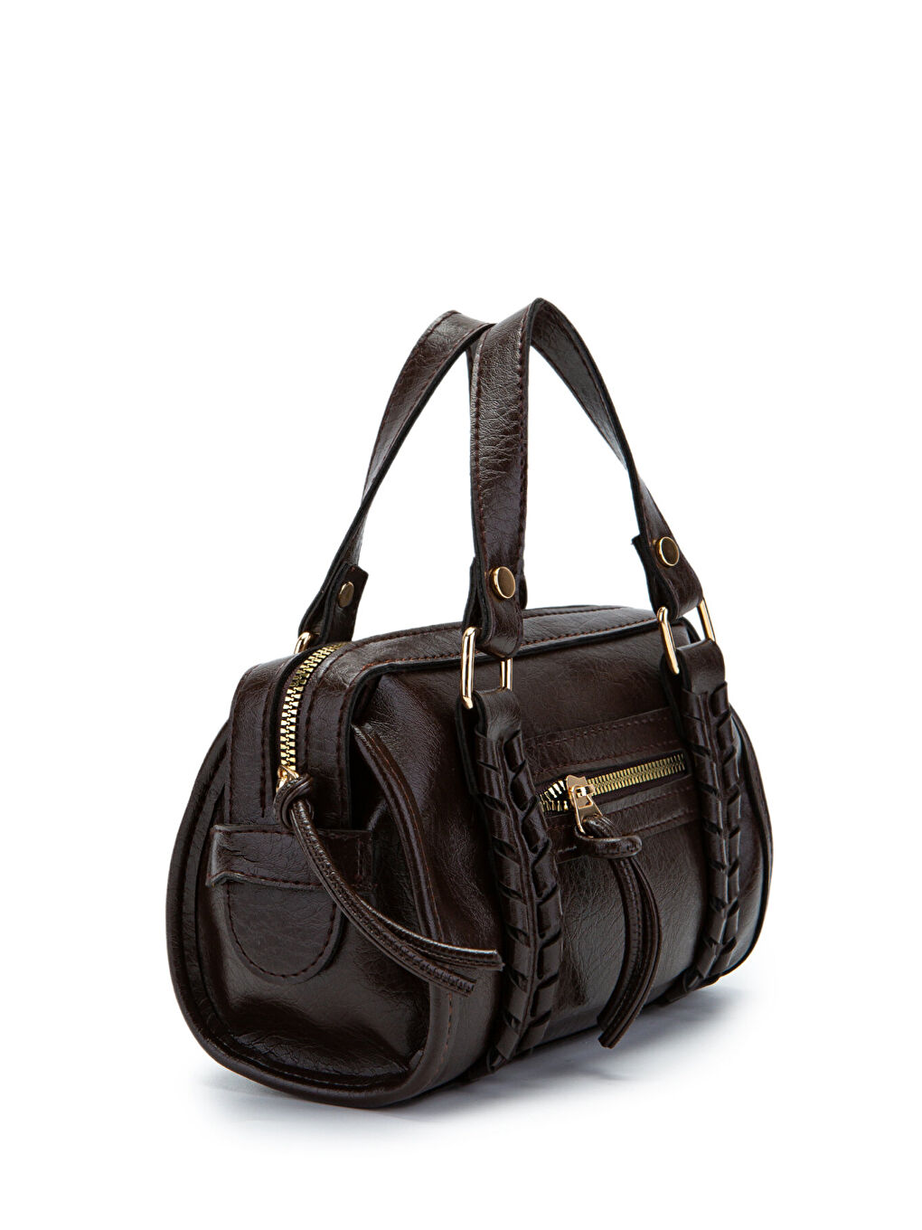 Örgü Ve Sarkıt Detaylı Jimmy Kadın Çapraz Çanta Kahverengi-2