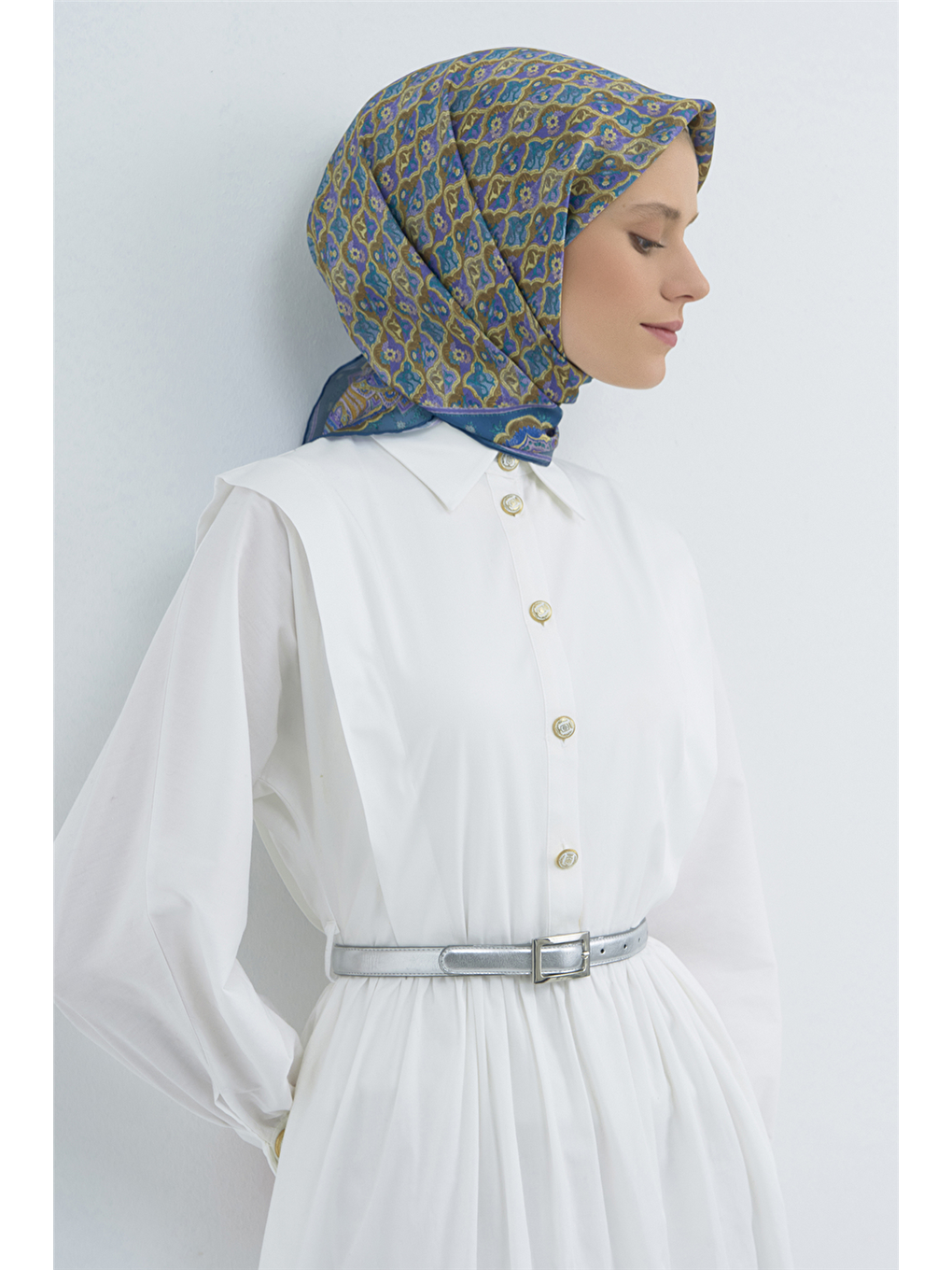 Karışık Saf İpek Sura Eşarp 9518D 80