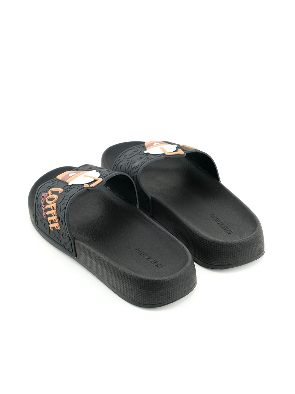 Siyah Kadın Yazlık PU Islak Zemine Uygun Ev Bahçe Banyo Havuz Terlik-3